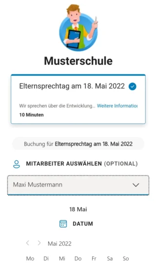 Terminbuchung auf dem Smartphone