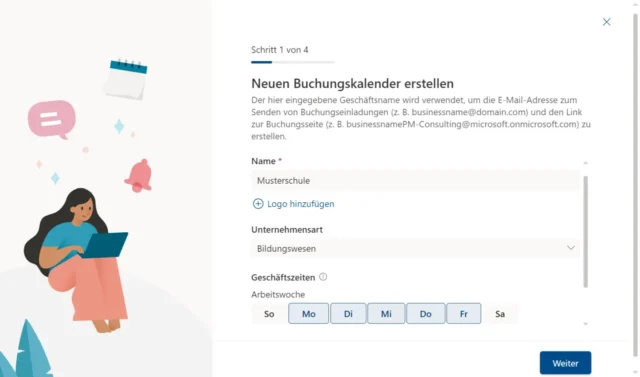 Buchungskalender in Bookings erstellen