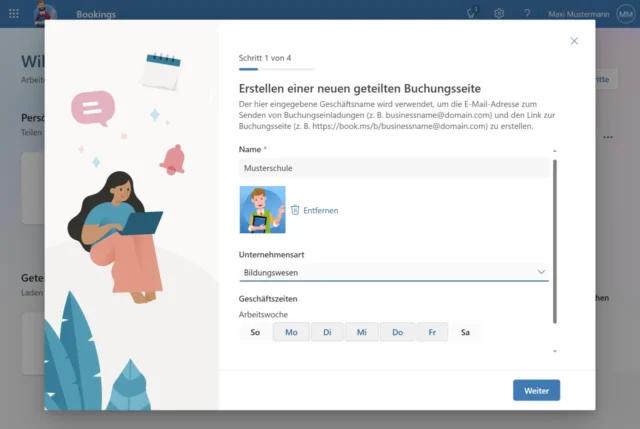 Buchungskalender in Bookings erstellen