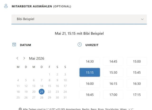 Termin für Elternsprechtag auswählen