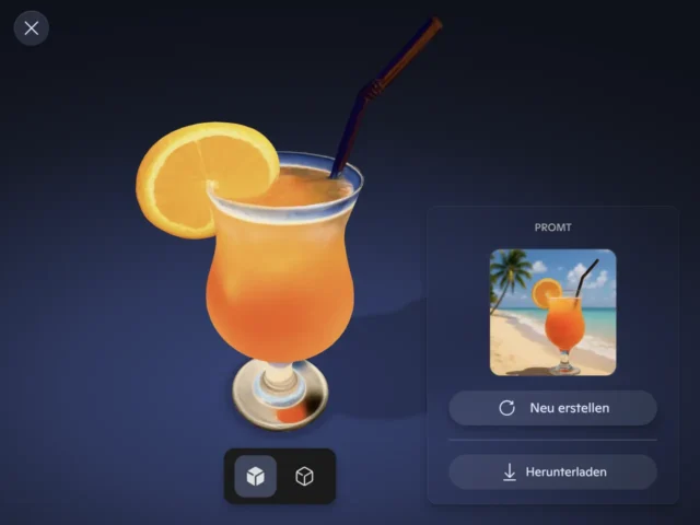 fertiges 3D-Modell – generiert von Microsoft Copilot