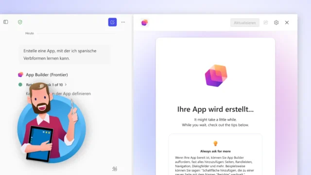 App Builder: Online-Apps erstellen mit Copilot Agent