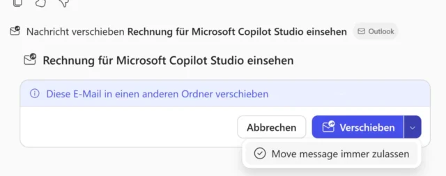 Aktion von Copilot Cowork manuell bestätigen