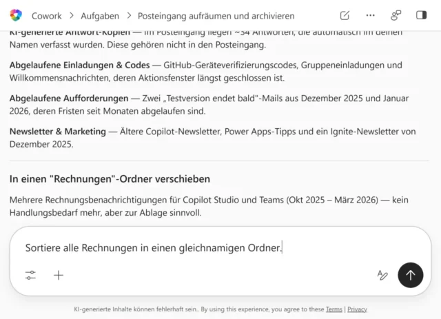Nachrichten im Posteingang analysieren und sortieren lassen