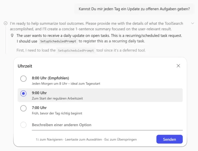 Aufgaben planen mit Copilot Cowork