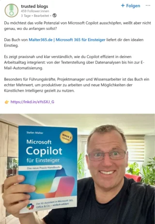 M365 copilot einsteiger buch rezension trustedblogs