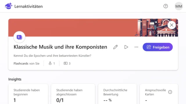 Auswertung zu den Flashcards