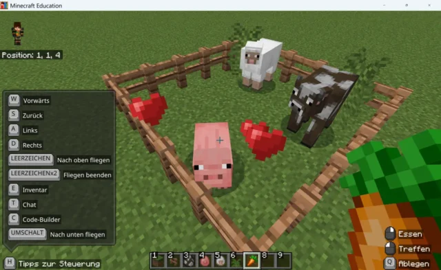 Szene aus Minecraft Education