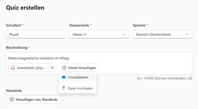 Quiz erstellen mit KI