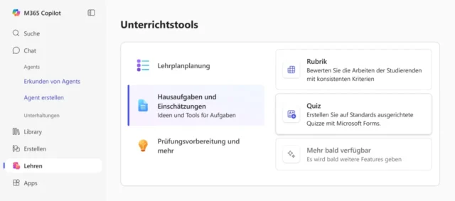 Lehren in Microsoft 365 Copilot (Education)