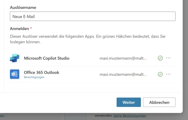 verbundene Dienste für Auslöser