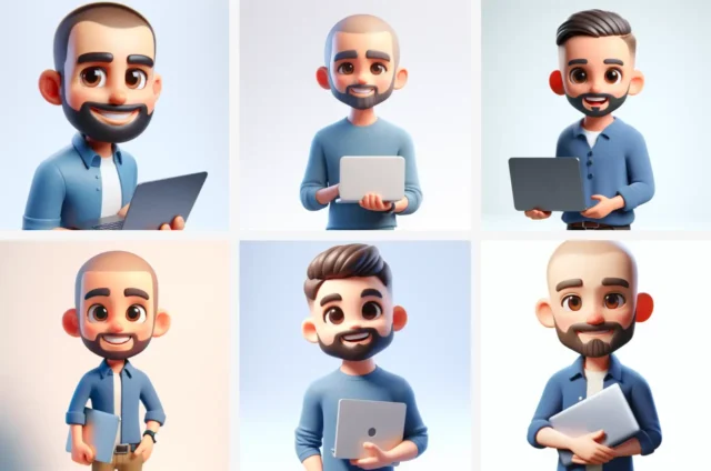 Beispiele für 3D-Avatare mit Microsoft Designer