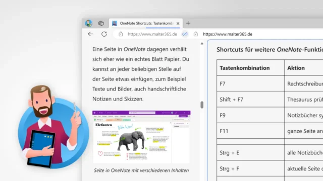 Microsoft Edge: Zwei Webseiten nebeneinander anzeigen