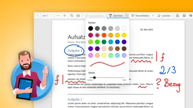 Microsoft Edge: PDF im Browser öffnen, Notizen einfügen