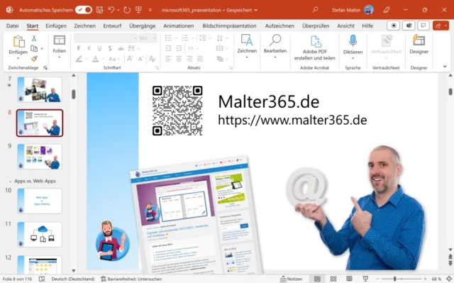 PowerPoint-Präsentation mit QR-Code