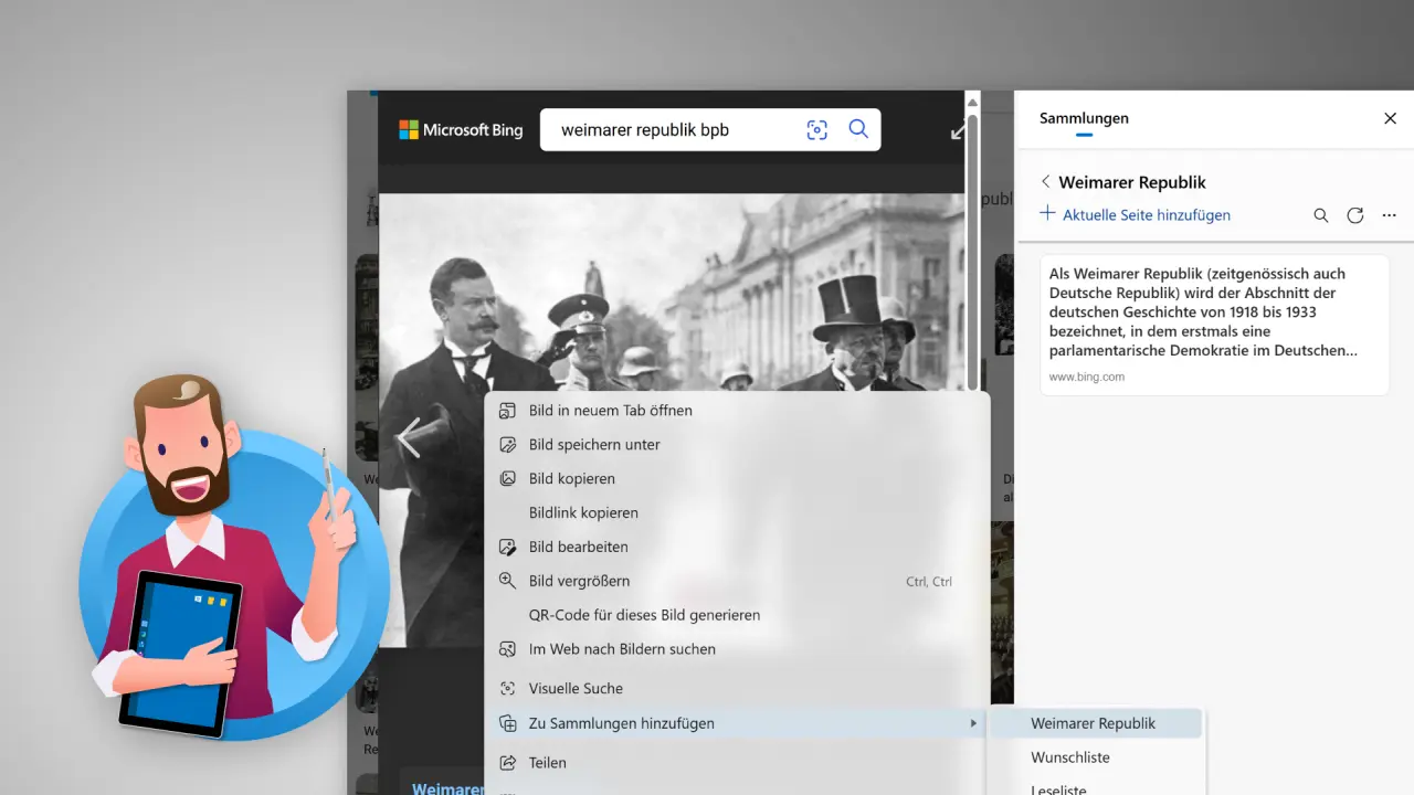 Microsoft Edge: Sammlungen für Online-Inhalte erstellen Sammlungen in Microsoft Edge