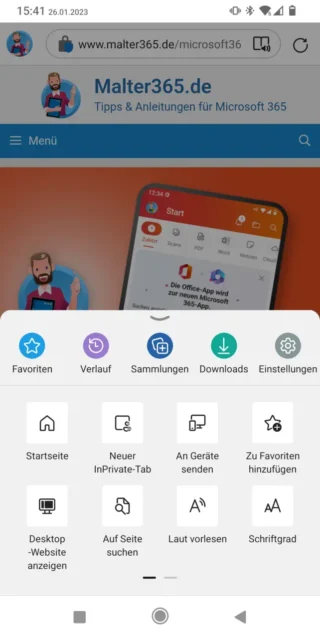 Microsoft Edge für Android