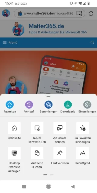 Microsoft Edge für Android