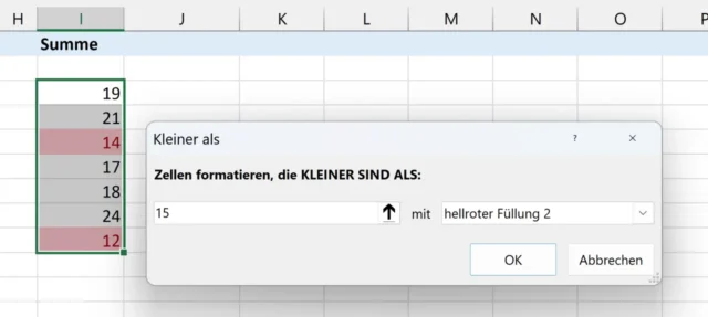 erster Schritt in der Desktop-Version von Excel