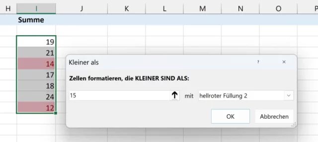 erster Schritt in der Desktop-Version von Excel