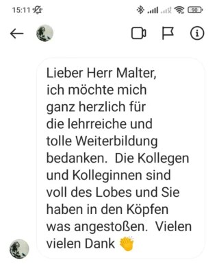 Feedback zur Schulung