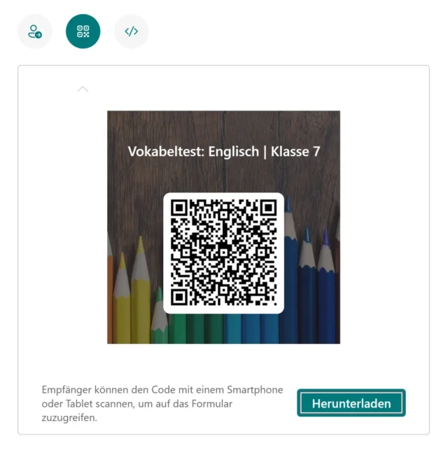 QR-Code zum Vokabeltest mit Microsoft Forms