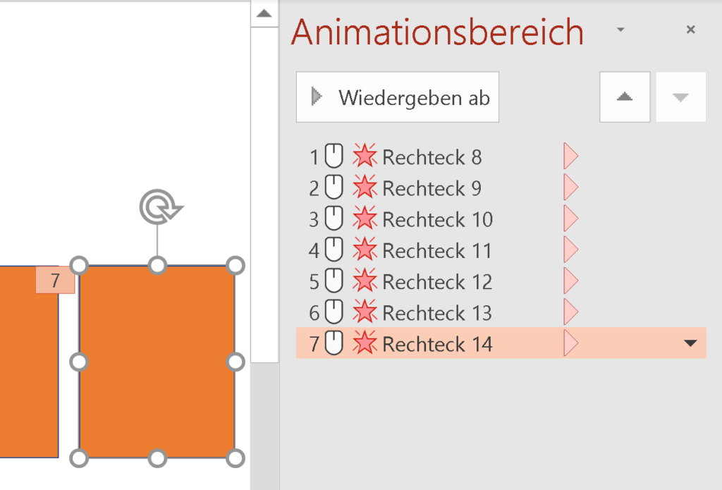 Animationsbereich in PowerPoint