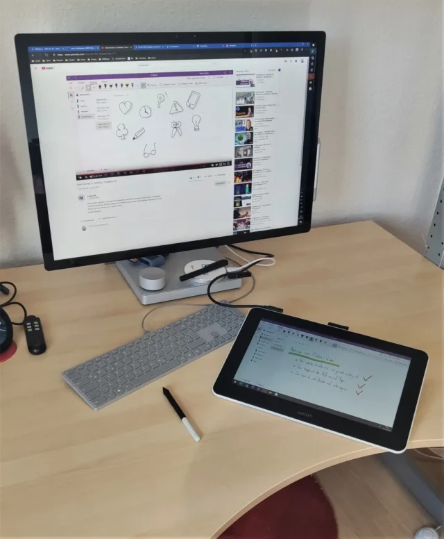 Grafiktablett mit Display als zweiter Monitor