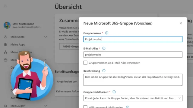 Microsoft 365: Neue Gruppe erstellen – mit SharePoint-Website