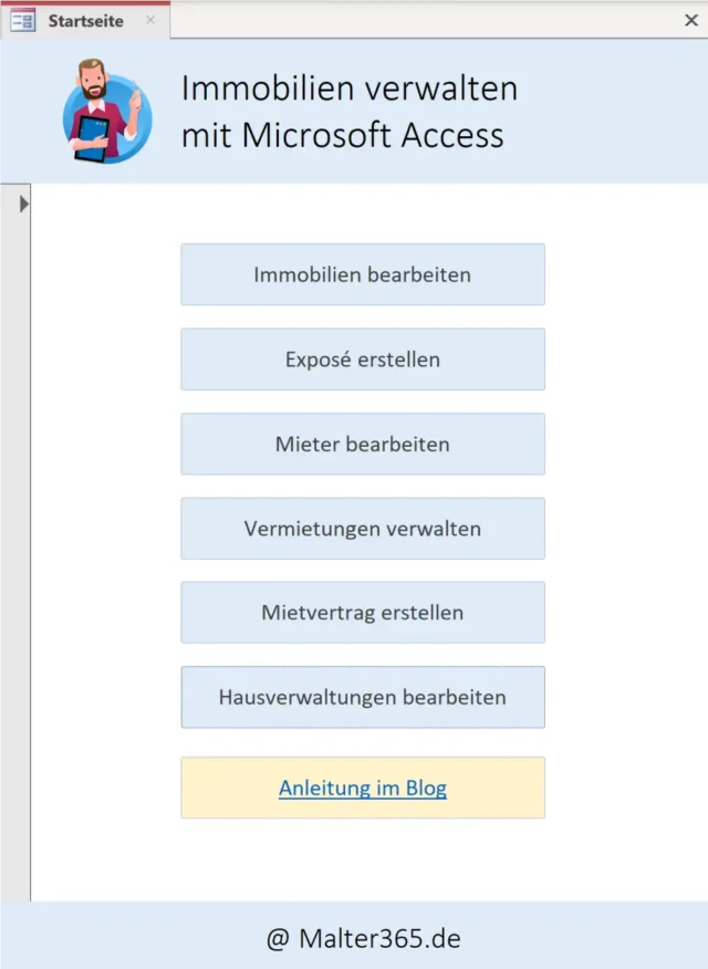 Startseite der Immobilienverwaltung
