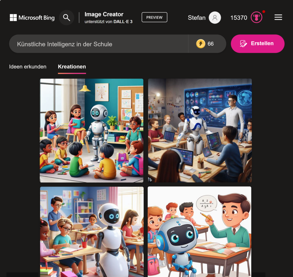 Roboter als Lehrer - generiert von Bing Image Creator