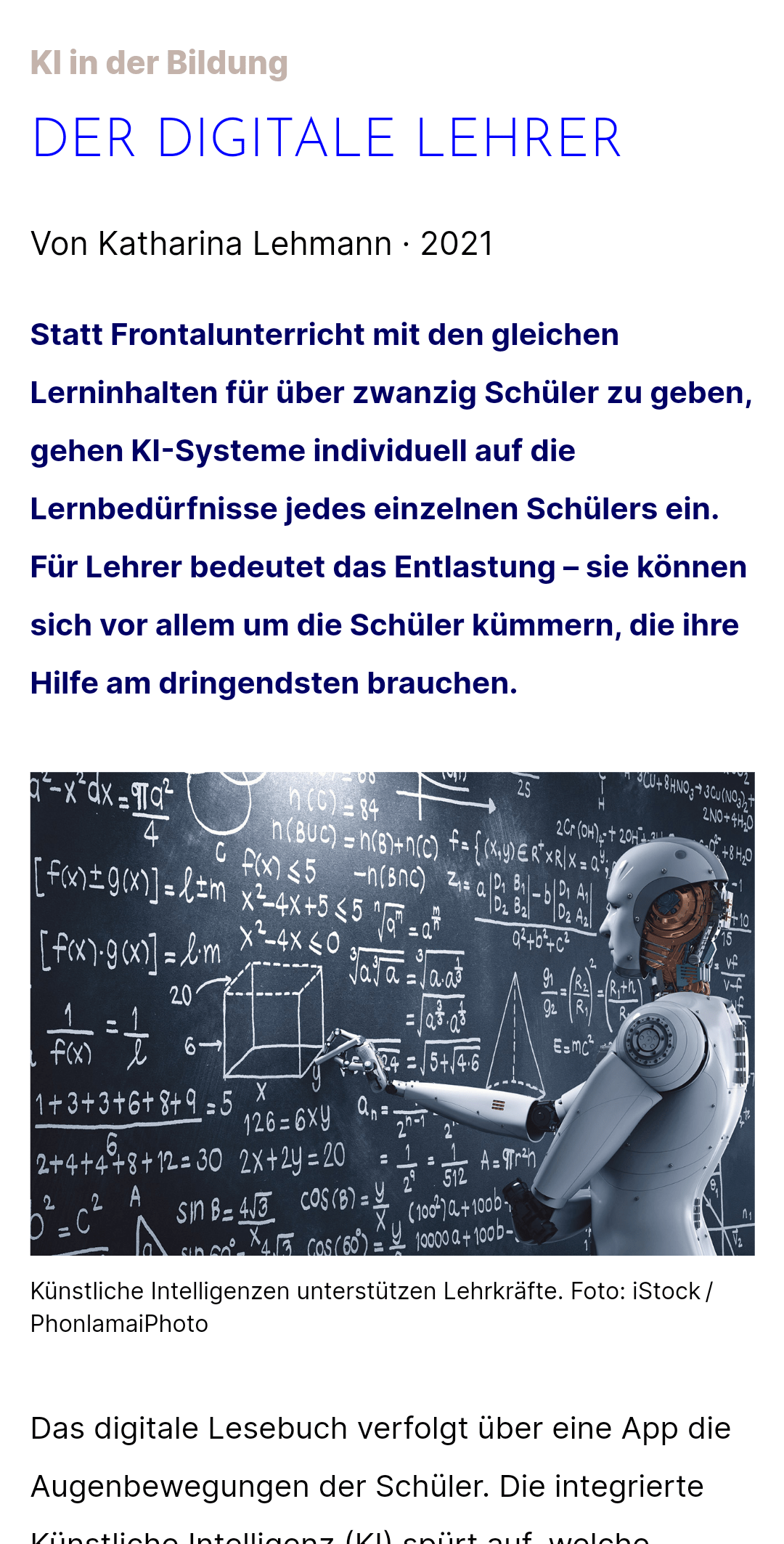 Roboter vor Tafel, systemrelevant-info.de