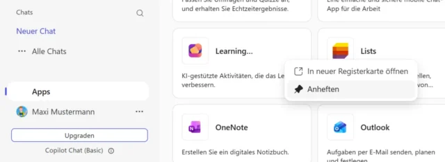 Lernaktivitäten (Learning Activities) als App in Microsoft 365