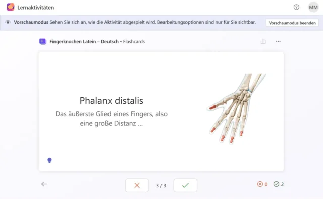 Vorschau: Flashcards ausprobieren