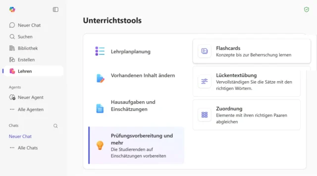 Unterrichtstools für Lehrkräfte in Microsoft 365 Copilot