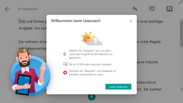 OneNote: Plastischer Reader mit Lesecoach [Anleitung]