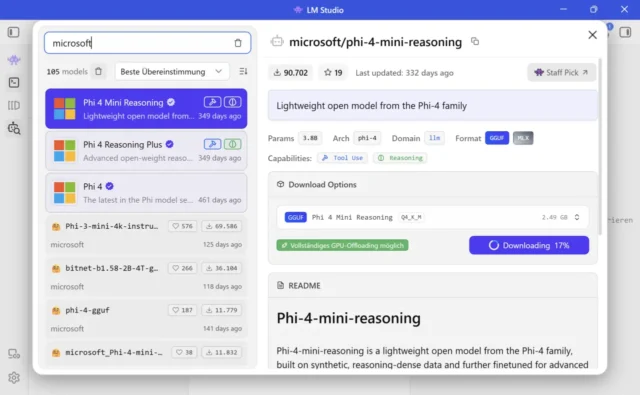 KI-Modell von Microsoft suchen