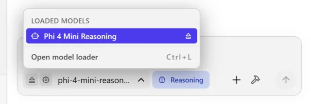 KI-Modell im Eingabefeld auswählen