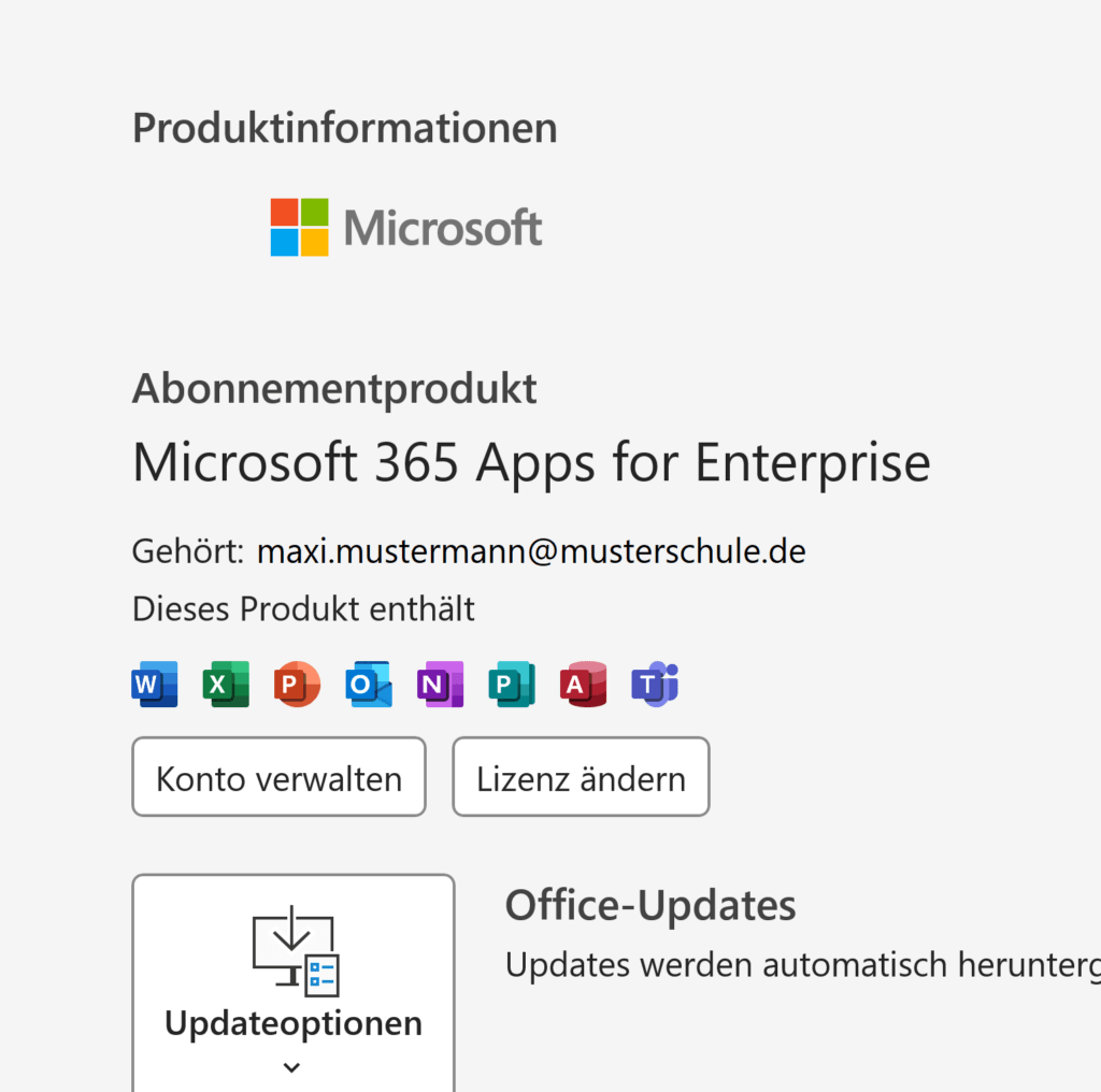 Microsoft Office mit gültiger Lizenz aktiviert