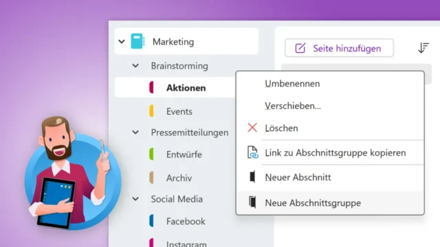OneNote: Abschnittsgruppe erstellen und bearbeiten [Anleitung]