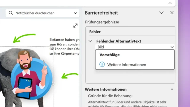 Barrierefreiheit in OneNote: Formatvorlagen, Alternativtext & Co.