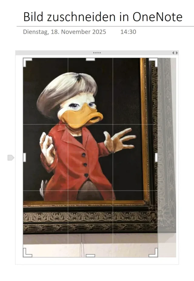 Marker am Bildrand zum Zuschneiden