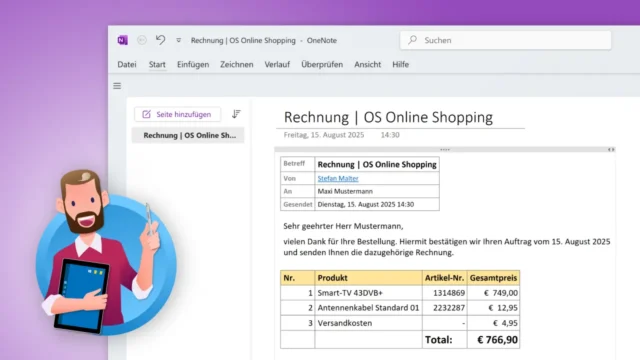 E-Mail in OneNote einfügen – direkt von Outlook [Anleitung]
