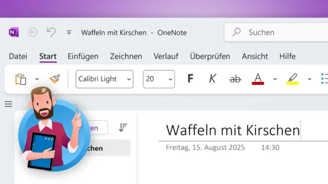 OneNote: Seitentitel einfügen, Zeitstempel ändern [Anleitung]