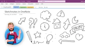 Sketchnotes in OneNote: Skizzen und Zeichnungen einfügen