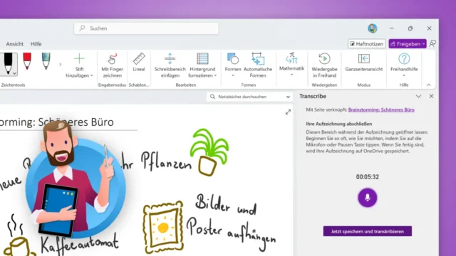 Transkribieren mit OneNote: Audio in Text umwandeln [Anleitung]