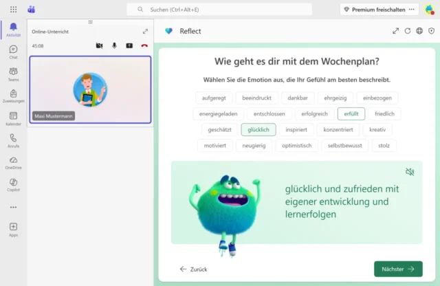 Umfrage & Quiz während einer Online-Besprechung