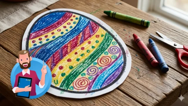 Osterei ausmalen: Kostenlose Vorlage für Ausmalbild als Download [PDF]