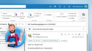 Outlook mit Copilot: E-Mail schreiben und beantworten mit KI