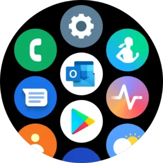 Outlook im Menü der Smartwatch
